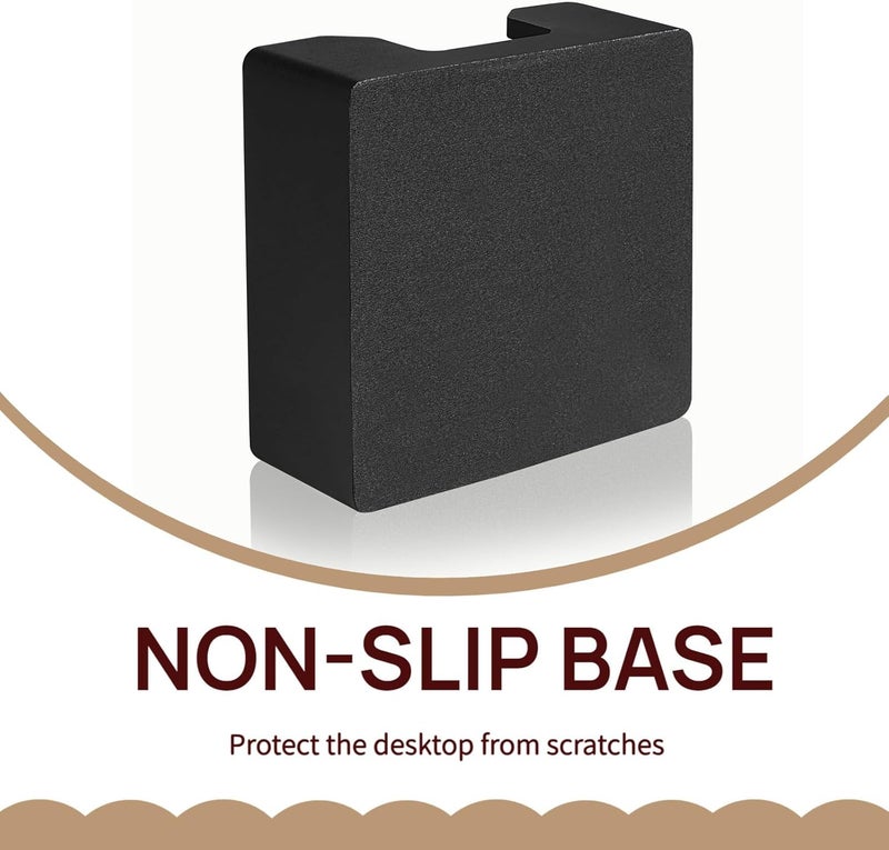 BAOHD Concrete Sticky Note Holder for 3x3 Inch Post Note - Cement Self-Stick Note Memo Pad Holder, Post Notepad Dispenser Organizer, Modern Desk Accessory for Office & Home, Black - Image 5